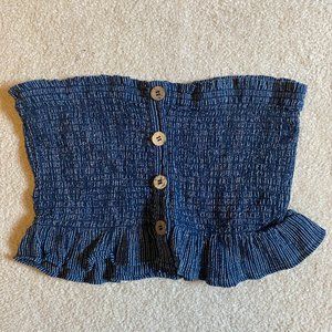 Francesca's Stripe Button Tube Top